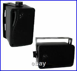 PLMR14BW USB Boat Bluetooth Radio, 3.5 Box and 6.5 Round Speakers, Antenna