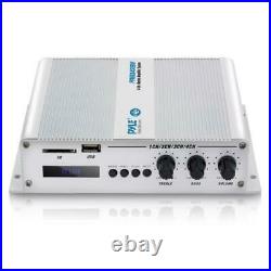 PLMRB29W USB Boat Bluetooth Radio, 400W Amplifier, Antenna, 3.5 and 5.25 Speakers