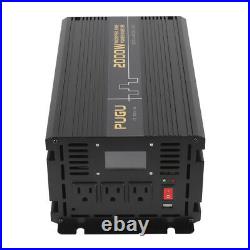 Power Inverter 2000W 4000W 12V DC to 110V 120V AC LCD Cable Car Boat RV + Remote