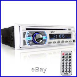 Pyle Bluetooth AUX USB Radio (2) 6.5 Marine Boat Speakers, Dust Cover & Antenna