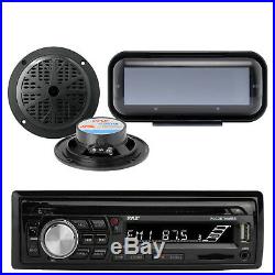 Pyle Bluetooth Marine Radio MP3/USB/SD CD AM/FM + Cover, 2x 4 Speakers