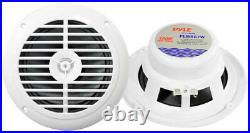 Pyle Boat Bluetooth USB Radio, 6.5 Speakers, LED 6.5 Tower Speakers, Antenna
