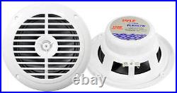 Pyle Boat USB Bluetooth Radio, 6.5 Speakers, 8 Tower LED Speaker Set, Antenna
