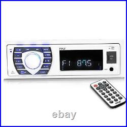 Pyle In-Dash Marine Boat AM/FM MP3 & USB SD AUX iPod Input Receiver & 4 Speakers