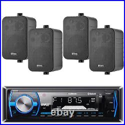Pyle Marine Receiver, 4x 4 Boat Speakers Great Outdoor Marine Audio System
