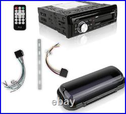 Pyle Marine Stereo Receiver Speaker Kit In-Dash LCD Digital Console Black