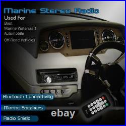 Pyle PLCDBT75MRB In Dash Marine Boat CD Bluetooth + Pair Speaker & Radio Cover