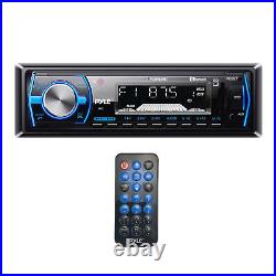 Pyle Single DIN Marine Bluetooth AM/FM Receiver withCover, 4x 6.5 240W Speakers