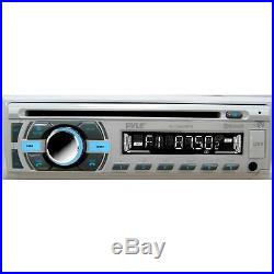 Pyle USB Bluetooth Boat Radio, 3.5 Box 200W Speakers, Marine Antenna, Radio Cover