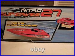 RARE Aquacraft SuperVee 27.18 RTR Nitro Boat RC withRadio, GRIMRACER, NO RESERVE