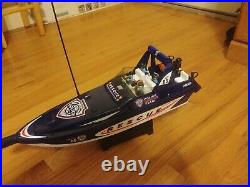 Radio Control RC BOAT with LEGO FIGURES CREW- MARINE POLICE RESCUE- TACTICAL-RTR