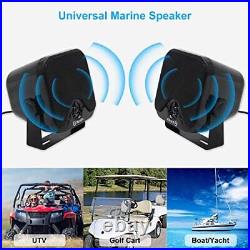 Receiver/speaker Package Mp3/usb Am/fm Marine Stereo Bundle For Boat Atv Utv Spa