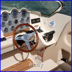 Round Waterproof Marine Radio Boat in Dash Gauge Stereo Receiver with Bluetooth