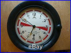 Seth Thomas/M. Low WWII  12 hour ships/boat radio room clock