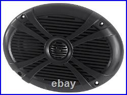 Soundstream MHU-32 Marine Boat ATV/UTV Bluetooth Receiver+2 Black 6x9 Speakers