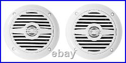 Soundstream MHU-32 Marine Boat ATV/UTV Bluetooth Receiver+(2) White 4 Speakers