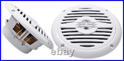 Soundstream MHU-32 Marine Boat ATV/UTV Bluetooth Receiver+2 White 5.25 Speakers