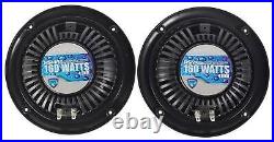 Soundstream MHU-32 Marine Boat ATV/UTV Bluetooth Receiver+4 Black 6.5 Speakers