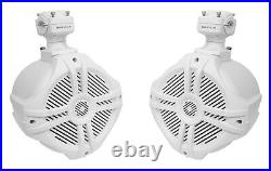 Soundstream MHU-32 Marine Boat Bluetooth Receiver+(2) 6.5 White Tower Speakers