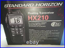 Standard Horizon HX210 6W Floating Handheld Boat Marine VHF Radio Transceiver