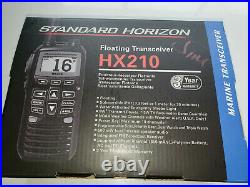 Standard Horizon HX210 6W Floating Handheld Boat Marine VHF Radio Transceiver