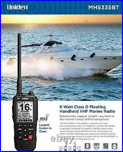 Uniden MHS335BT Handheld VHF Marine Boat Radio withGPS & Bluetooth Floating Radio