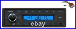VDO RADIO USB MP3 WMA BLUETOOTH 12V + Cable Boat Marine TR712UB-BU