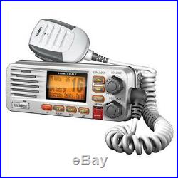 VHF Marine Radio Class D 25W Fixed Mount Two Way Weather Band Alert Boat White