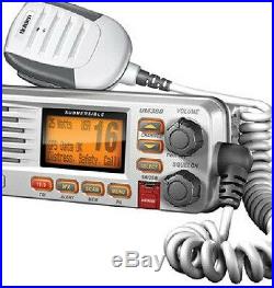 VHF Marine Radio Class D 25W Fixed Mount Two Way Weather Band Alert Boat White