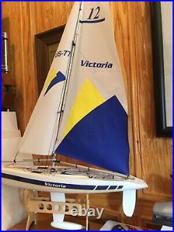 V 3 Radio Control Sail Boat Victoria Used Display Only In Our Nautical Room