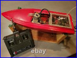 Vintage RC Speed Boat With OS 10F-SR Marine Engine with Radio, Receiver & Servos