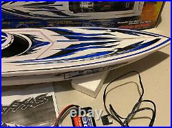 Vintage Traxxas Blast RC Speed Boat With Box Battery Charger Radio Control