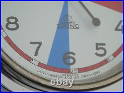 Vintage Viking Iver C Weilbach Ships Boat Yacht Radio Room Captains Clock Deck