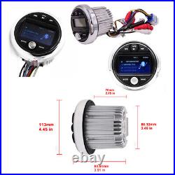 Waterproof Marine Audio Package with Boat Bluetooth Radio for ATV UTV RV UV Yacht