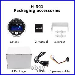 Waterproof Marine Audio Package with Boat Bluetooth Radio for ATV UTV RV UV Yacht