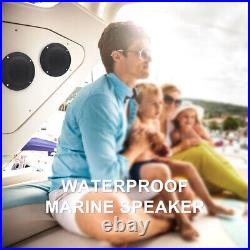Waterproof Marine Audio Package with Boat Bluetooth Radio for ATV UTV RV UV Yacht