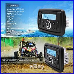 Waterproof Marine Bluetooth Radio Audio Stereo Receiver for Boat Car MP3 Player