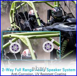 Waterproof Marine Wakeboard Tower Speakers 4In Dual Subwoofer Speaker Set WithLe