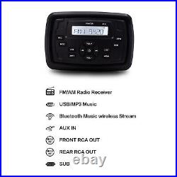 Waterproof Radio Marine Stereo Bluetooth Head Unit Capri ATV MP3 Boat Receiver