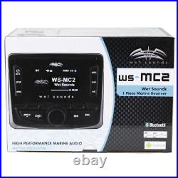 Wet Sounds WS-MC-2 AM/FM/Weather Band Tuner Marine Media Receiver With RBDS